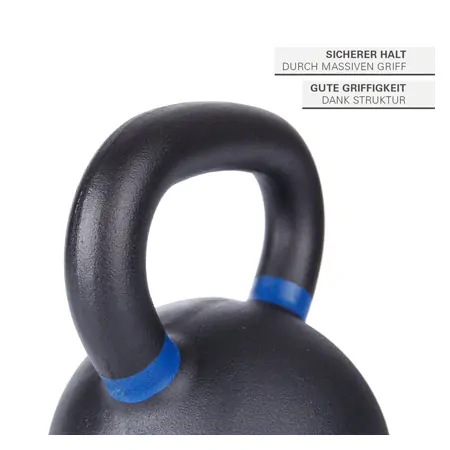 Sport-Tec Kettlebell Powdercoated, 24 kg, schwarz/blau
