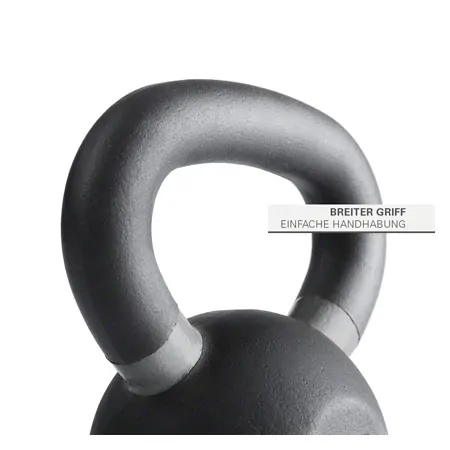 Sport-Tec Kettlebell Powdercoated, 28 kg, schwarz/grau