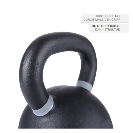Sport-Tec Kettlebell Powdercoated, 28 kg, schwarz/grau