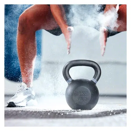 Sport-Tec Kettlebell Powdercoated, 32 kg, schwarz/anthrazit