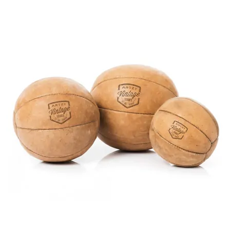 ARTZT Vintage Series Medizinball aus Leder, 1 kg