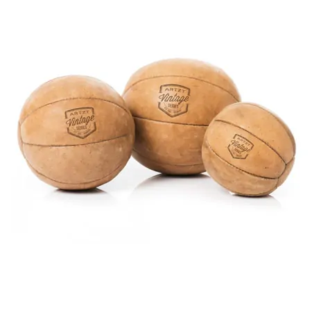 ARTZT Vintage Series Medizinball aus Leder, 2 kg