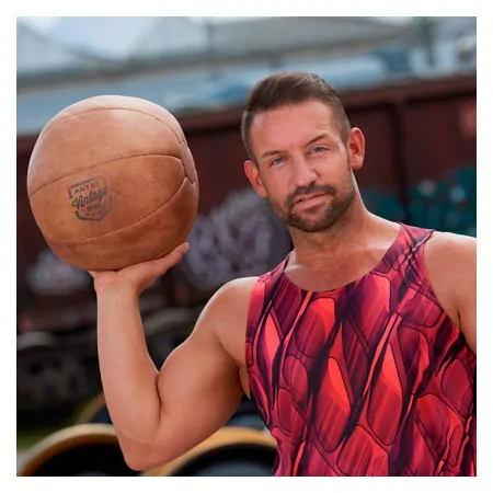 ARTZT Vintage Series Medizinball aus Leder, 3 kg