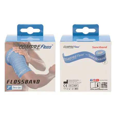 Flossband Level 2, 2m x 5 cm, mittel, blau