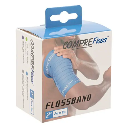 Flossband Level 2, 2m x 5 cm, mittel, blau