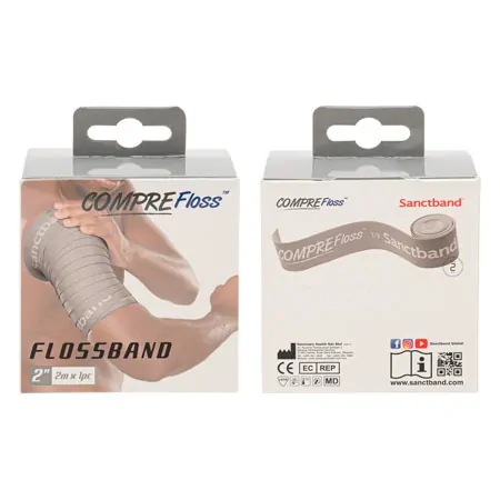 Flossband Level 4, 2m x 5 cm, extra stark, grau