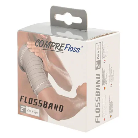 Flossband Level 4, 2m x 5 cm, extra stark, grau