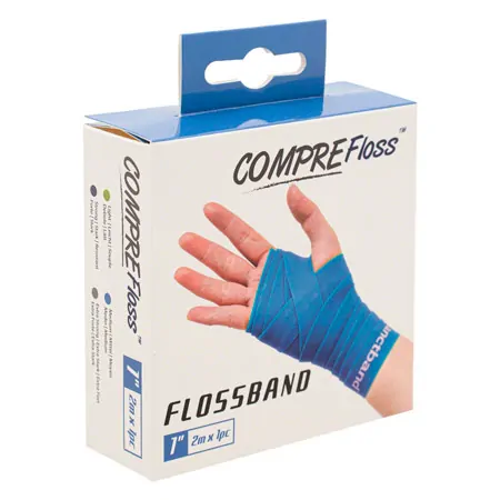 Flossband Level 2, 2 m x 2,5 cm, mittel, blau