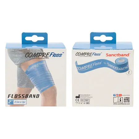 Flossband Level 2, 3.5m x 5 cm, mittel, blau