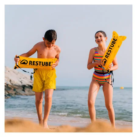 RESTUBE aufblasbare Schwimm- und Rettungsboje beach, inkl. CO2 Patrone