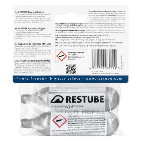 RESTUBE CO2 Ersatzpatrone 16 g