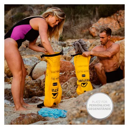 RESTUBE aufblasbare Schwimmboje und Drybag swim buoy Pro