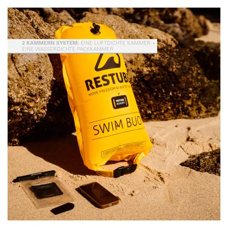 RESTUBE aufblasbare Schwimmboje und Drybag swim buoy Pro