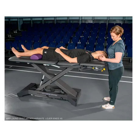 Lojer Therapieliege Kinos X4 Radautomatik & Fuschalter,LxBxH 203x55x46-95 cm, carbon
