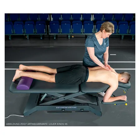 Lojer Therapieliege Kinos X4 Radautomatik & Fuschalter,LxBxH 203x55x46-95 cm, carbon