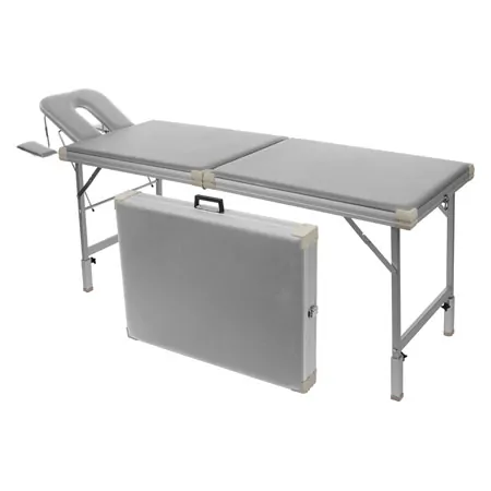 Alu-Kofferliege Robusta ST, inkl. Kopfteil + Armablage, 170/210x56x70-82 cm