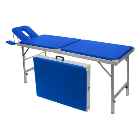 Alu-Kofferliege Robusta ST, inkl. Kopfteil + Armablage, LxBxH 170/210x56x70-82 cm