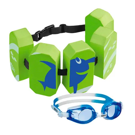 BECO-SEALIFE Schwimmgrtel 5-Block, 19-30 kg + BECO Kinder-Schwimmbrille
