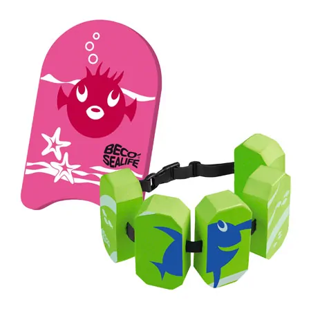 BECO-SEALIFE Schwimmgrtel 5-Block, 19-30 kg + BECO-SEALIFE Kickboard