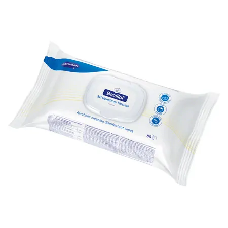 Bacillol 30 Sensitive Tissues Flchen-Desinfektionstcher, 20x18 cm, 80 Stck