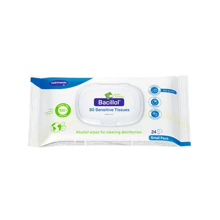 Bacillol 30 Sensitive Tissues Green Fl�chen-Desinfektionst�cher, LxB 20x18 cm, 24 St�ck