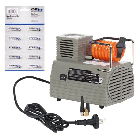 Ballkompressor PM250, 220 V, 4 bar, inkl. 10 Nadelventilen