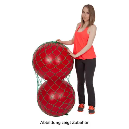 Ballnetz fr 2 Gymnastikblle, grn