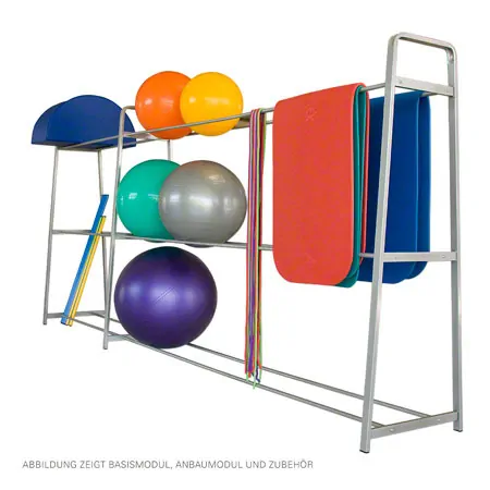 Ballregal Exklusiv Anbaumodul zur Basismodul-Erweiterung, LxBxH 135x62x180 cm