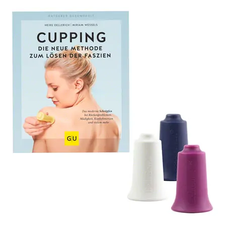 BellaBambi� mini trio Faszien Cup-Set, inkl. Buch Cupping - die neue Methode zum L�sen der Faszien, 4-tlg., K�hlfarben