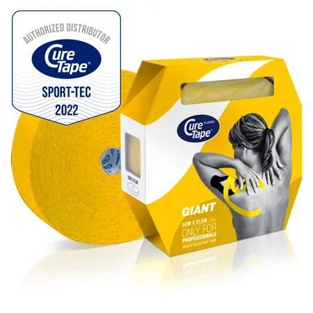 CureTape Giant Classic, LxB 31,5 m x 5 cm, wasserfest, gelb