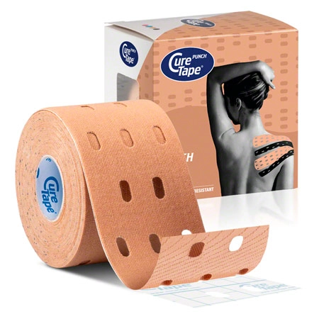 CureTape Punch, LxB 5 m x 5 cm, wasserfest, beige