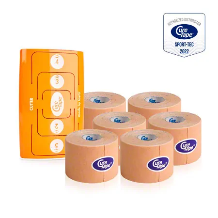 CureTape Set, 7-tlg., Cutter + 6 Rollen CureTape Classic, LxB 5 m x 5 cm