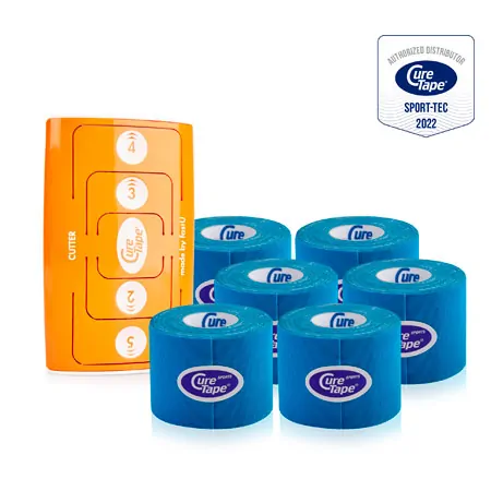 CureTape Set, 7-tlg., Cutter + 6 Rollen CureTape Classic, LxB 5 m x 5 cm