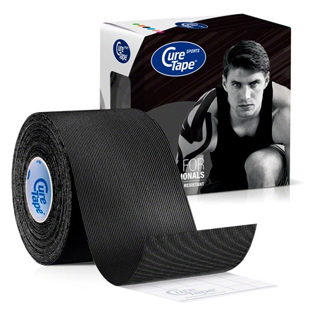 CureTape Sports, 5 m x 5 cm, wasserfest, schwarz