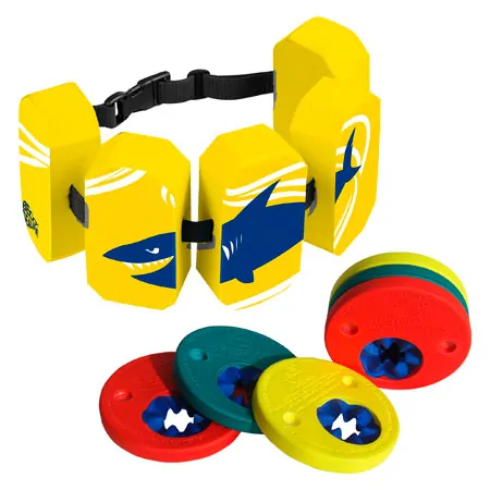 Delphin Schwimmscheiben bis 60 kg, Paar, 2x3 Scheiben inkl. BECO Schwimmgrtel