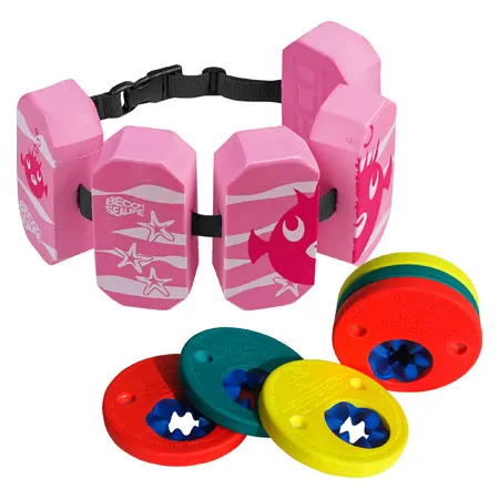 Delphin Schwimmscheiben bis 60 kg, Paar, 2x3 Scheiben inkl. BECO Schwimmgrtel