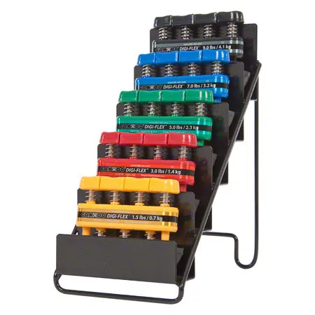 Digi-Flex Handtrainer-Set, 5 Strken ink. Aufbewahrungsdisplay, 5er-Set