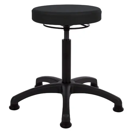 Drehhocker Standard mit Komfort-Polster und Gleitern