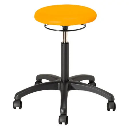 Drehhocker Standard mit Polster und Rollen