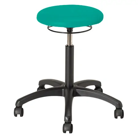 Drehhocker Standard mit Polster und Rollen