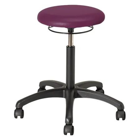 Drehhocker Standard mit Polster und Rollen