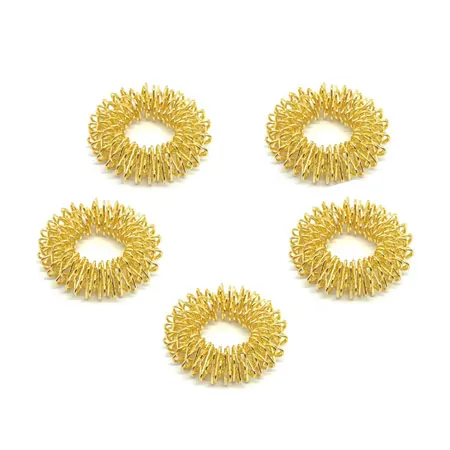 Finger-Massageringe-Set, 5-tlg., gold