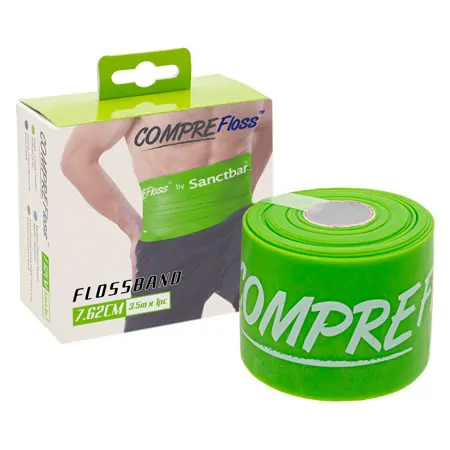 Flossband Level 1, LxB 3.5m x 7.5 cm, leicht, gr�n