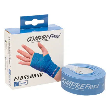 Flossband Level 2, 2 m x 2,5 cm, mittel, blau