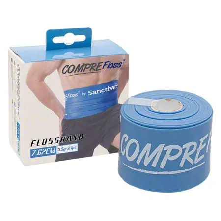 Flossband Level 2, LxB 3.5m x 7.5 cm, mittel, blau