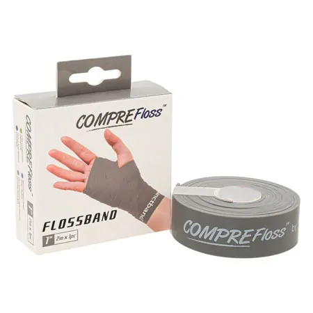 Flossband Level 4, 2 m x 2,5 cm, extra stark, grau