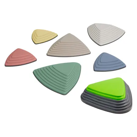 Gonge Fluss-Steine-Set Nordic: 3x gro + 3x klein inkl. Federnder Fluss-Stein