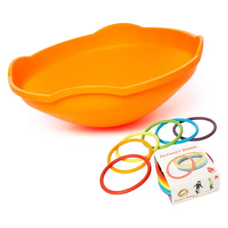 Gonge Koordinationsset, 7-tlg. Mini Top Spielkreisel, Activity Rings