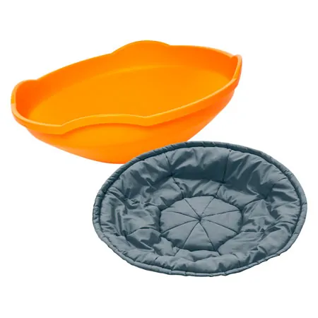 Gonge Spielkreisel-Set, 2-tlg. Mini Top, orange + Kissen