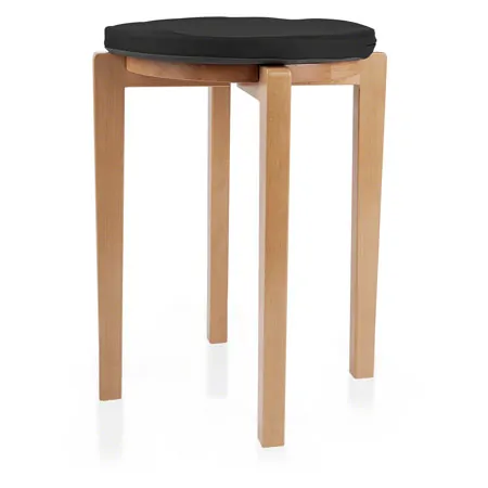 Gymnastikhocker-Set aus Holz inkl. Sitzkissen aus Kunstleder, Set 2-tlg.